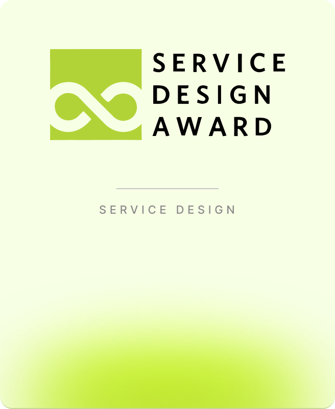 SERVICE DESIGN AWARD — SERVICE DESIGN